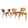 Set of 6 stackable Scandinavian chairs