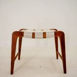 1940s, Jan Vanek Sculptural Oak Stool or Ottoman, Czechoslovakia