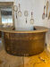 Iron and wood bar counter