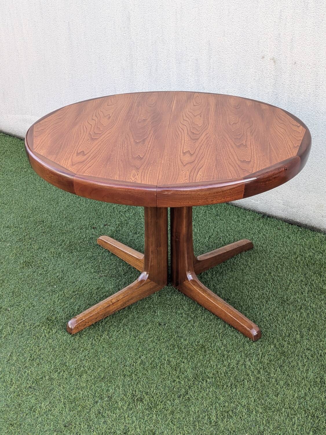Baumann vintage dining table, solid wood, extensions