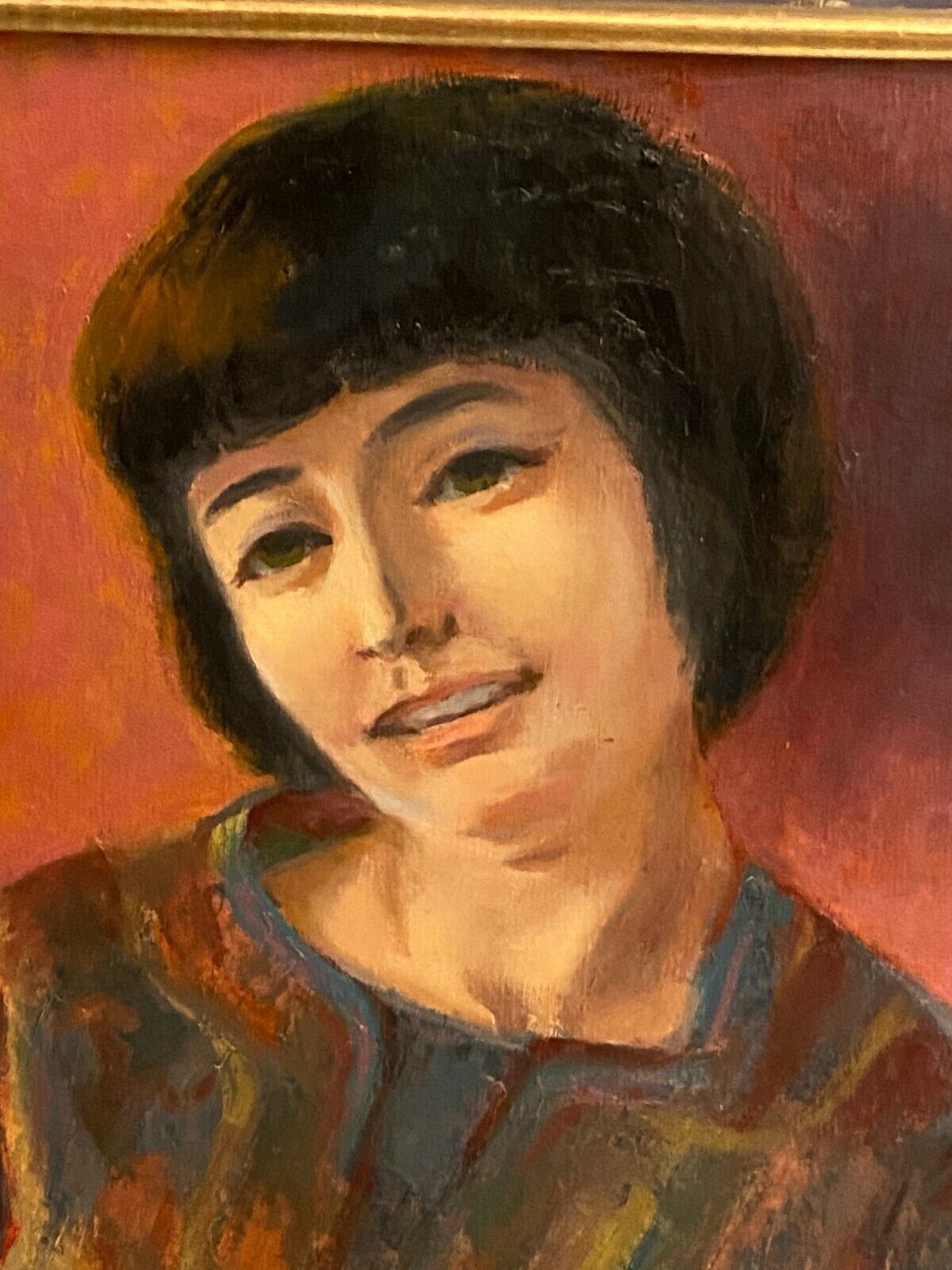 Painting signed Noël Feuerstein 1904-1998 oil on canvas portrait young girl