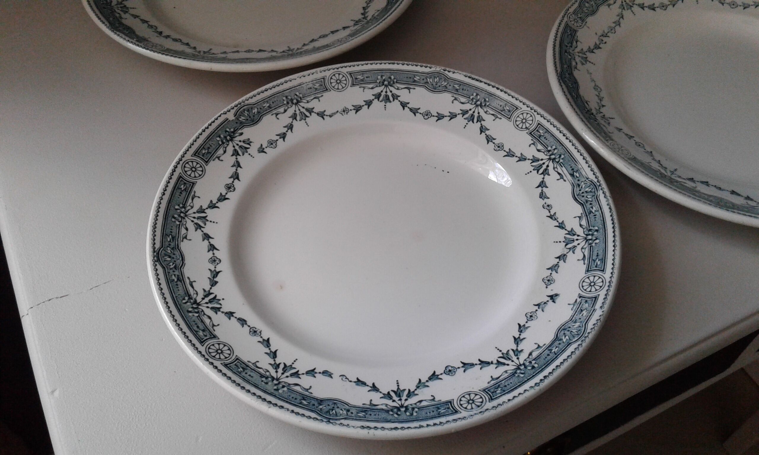 6 semi-hollow plates. Wolf mill . Model provence