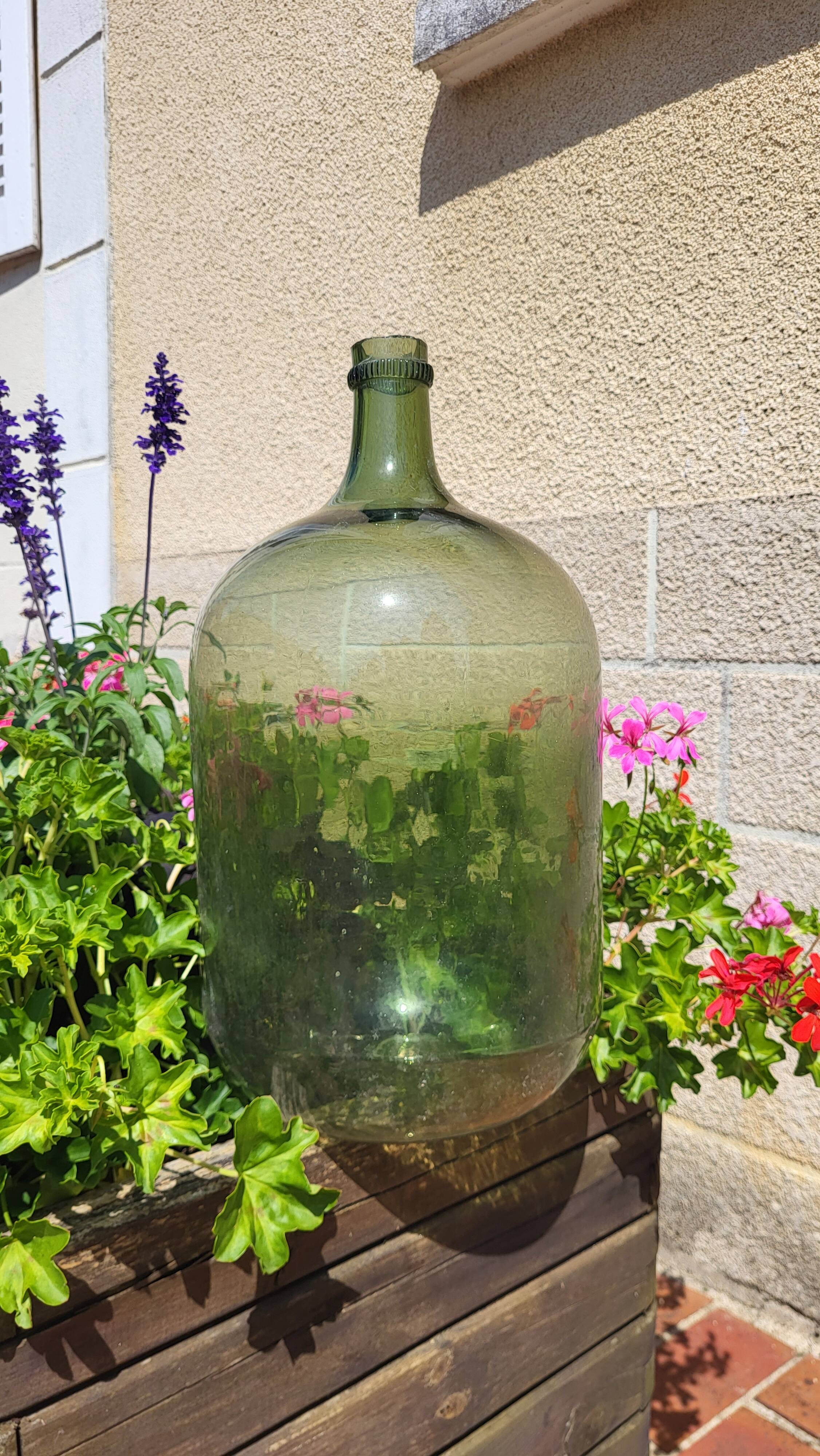 Dame-jeanne / bonbonne en verre