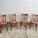 Lot 4 baumann chairs - bistro bar brasserie bohème vintage 1950 old