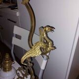 Bronze and Opaline Suspension Lyre - Napoléon III Style