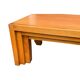 Table basse vintage en orme massif 1970