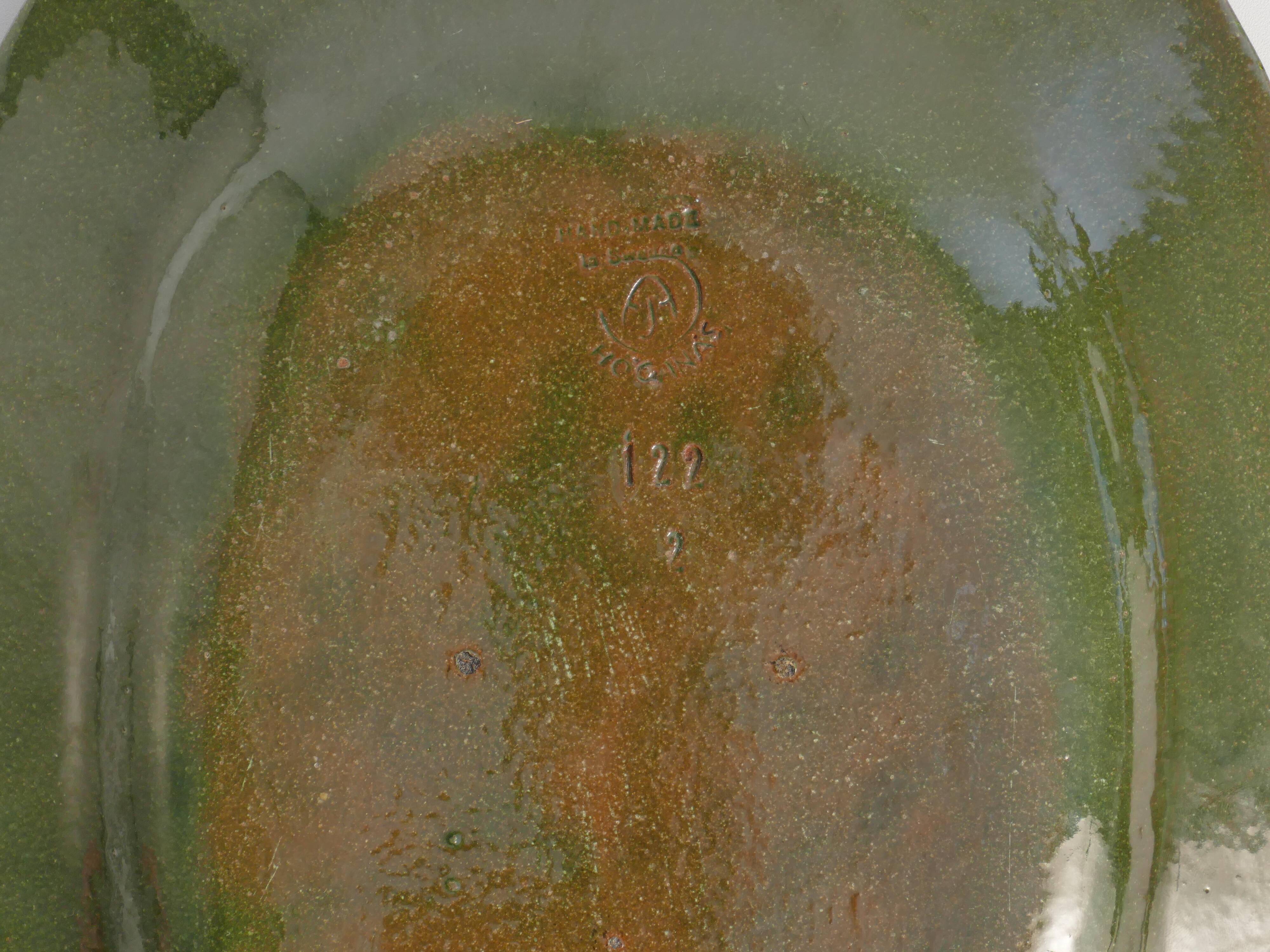 Emerald Green Stoneware Dish by Andersson & Johansson, Höganäs, Sweden