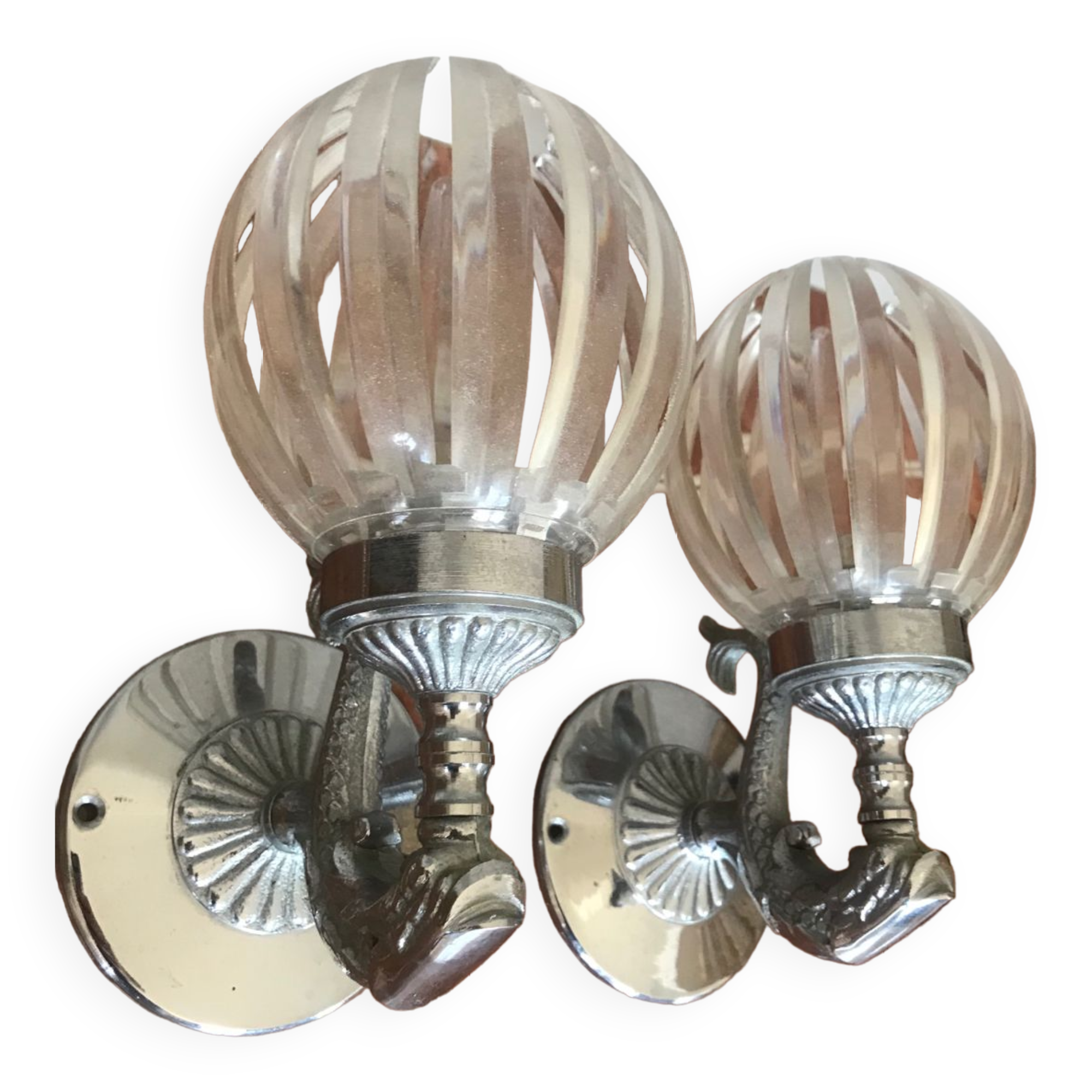 Pair of fish wall sconces