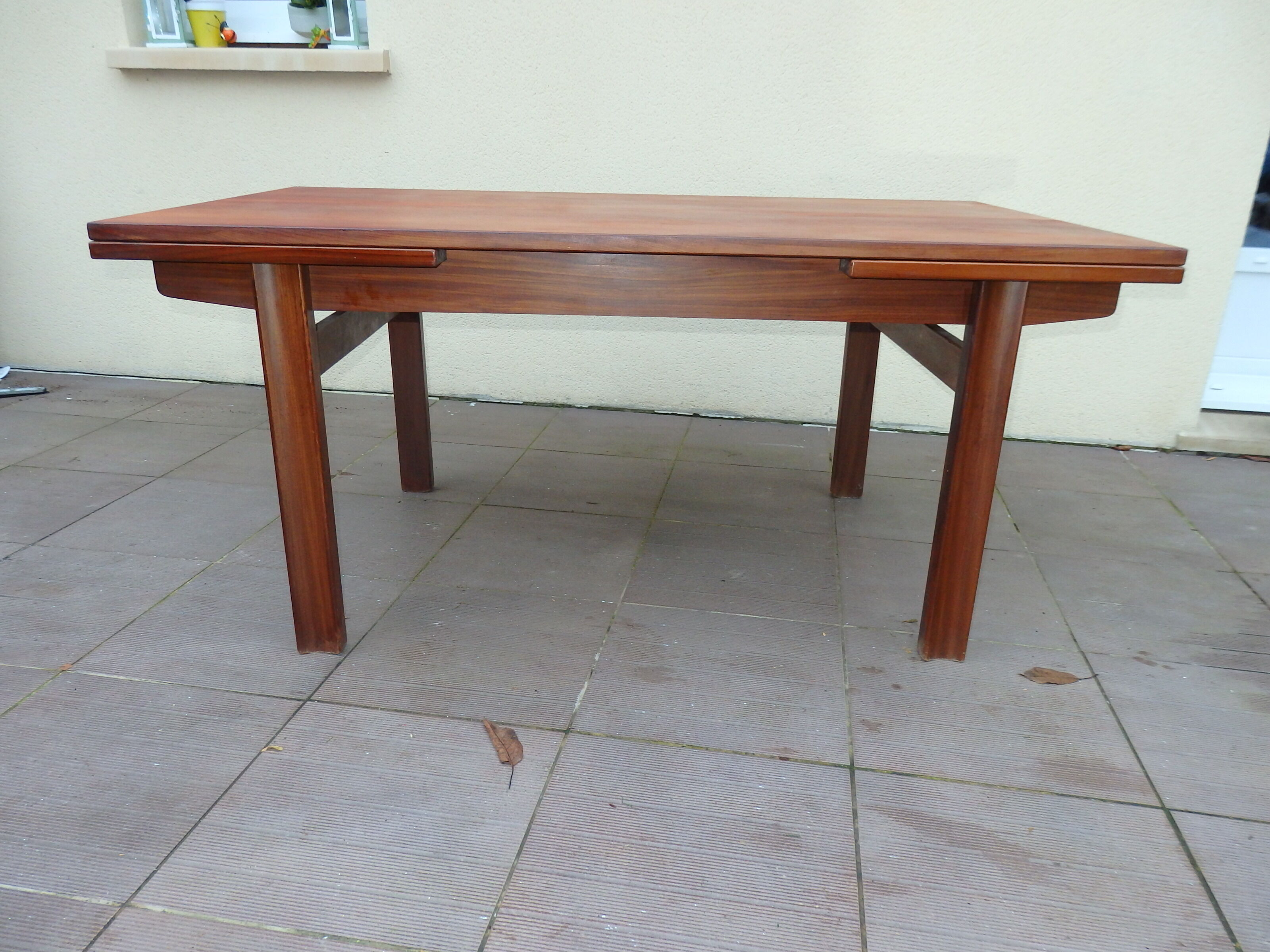 Rectangular dining table in vintage teak