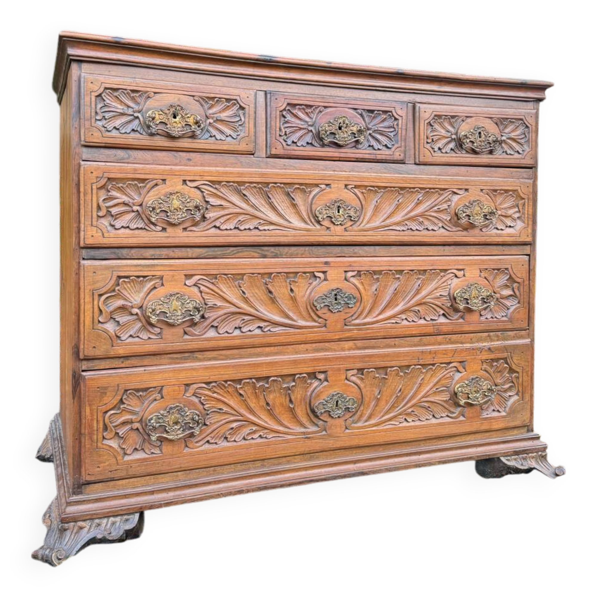 Natural Wood Chest of Drawers from the 18th Century, Foreign Work
