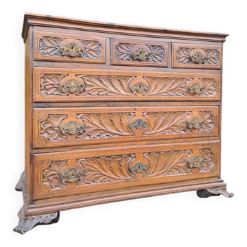 Natural Wood Chest of Drawers from the 18th Century, Foreign Work