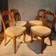 Serie de 4 chaises en frêne blond