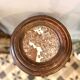 Art Nouveau wooden and marble stool