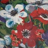 Framed painting 35X28 cm Anemones