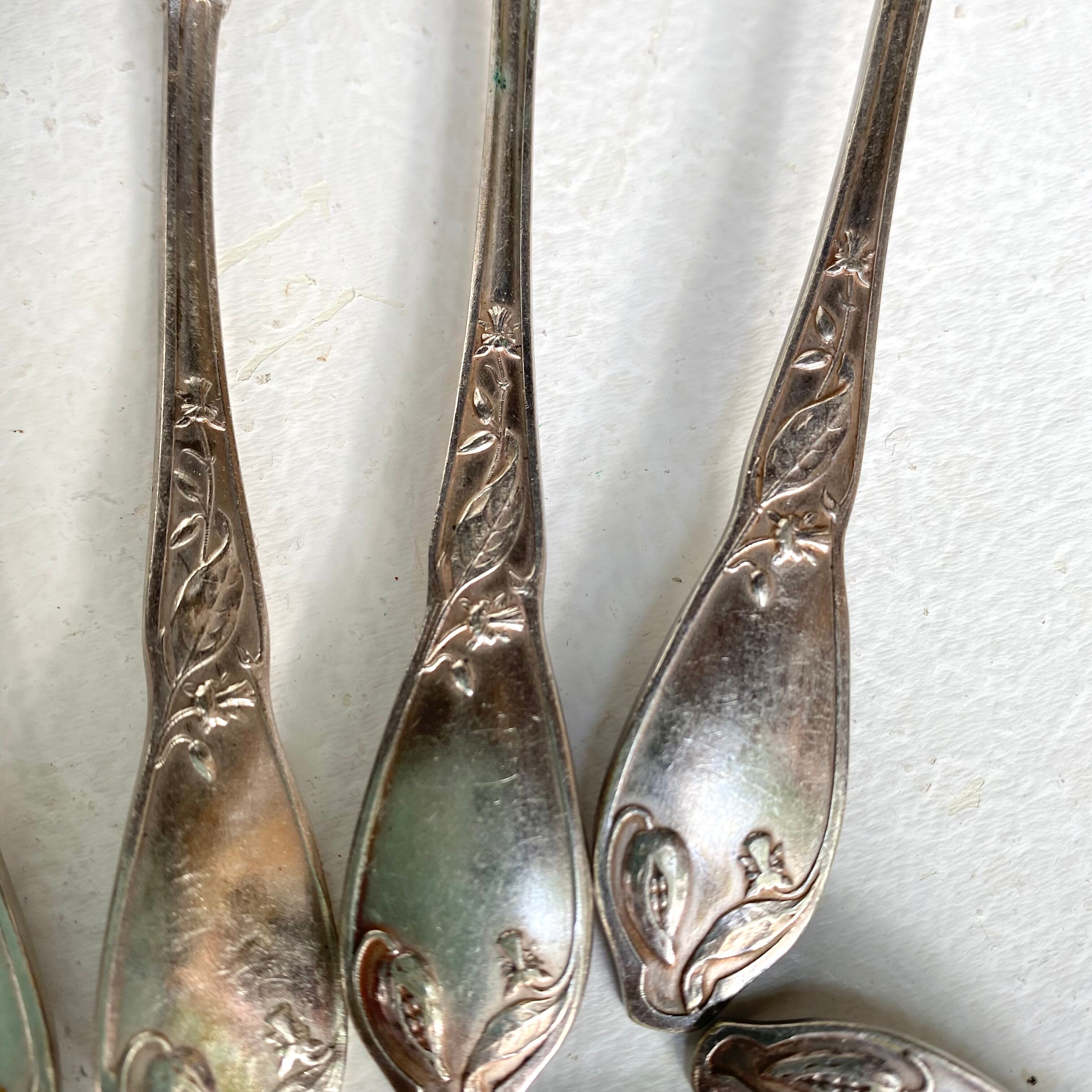 Antique silver-plated spoons