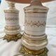 Lot including 2 oil lamps from the 19th century, equipped with their electric wire.