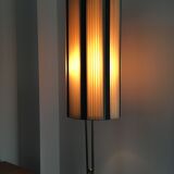 Floor lamp in brass and fabric 50s
