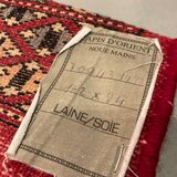 Tapis d'orient noué à la main en laine et soie