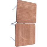 Lot 2 stools formica brown