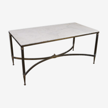 French brass marble coffee table