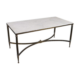 French brass marble coffee table