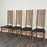 Ladder Back Dining Chairs, Italy, 1980, Set of 4
