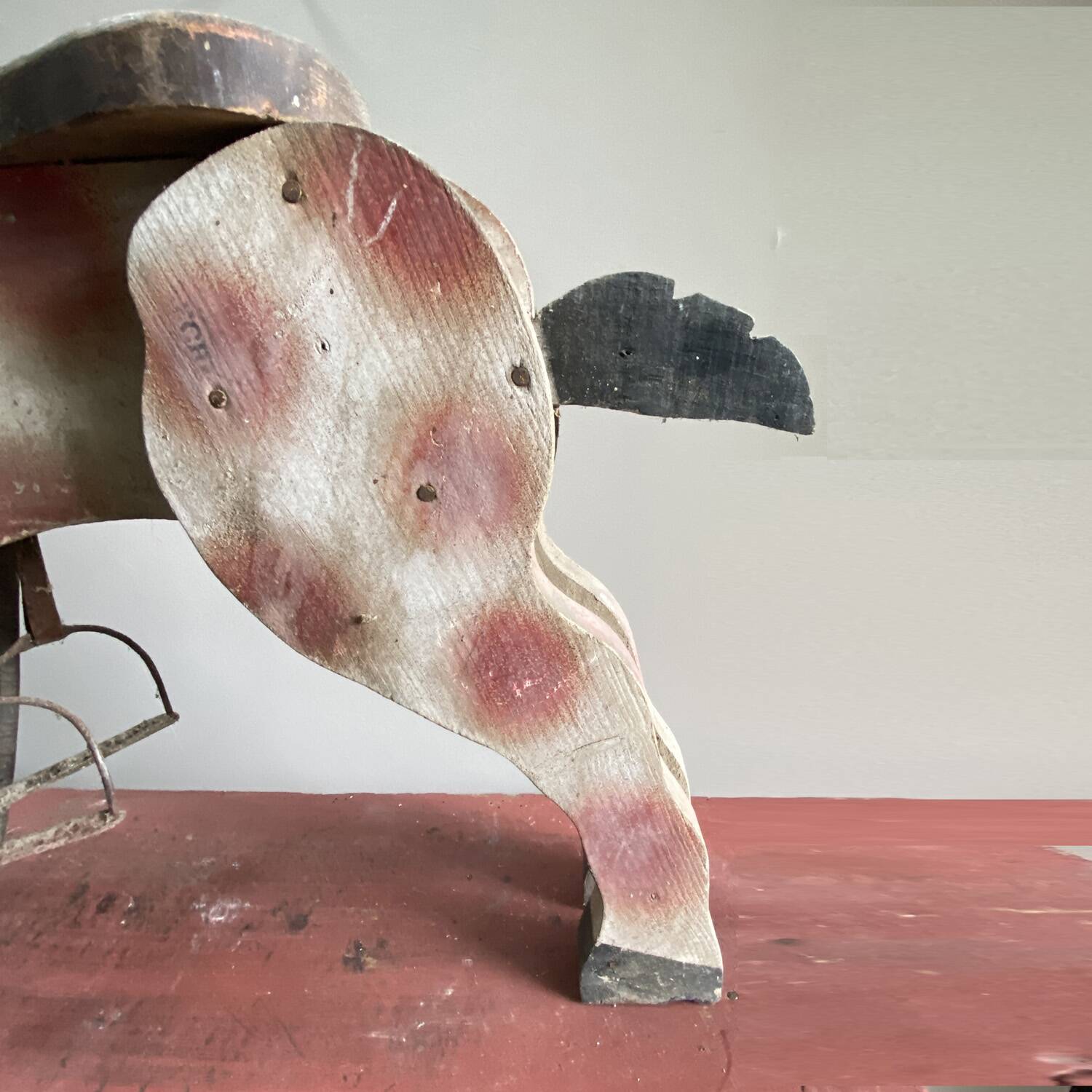 50's wooden horse toy