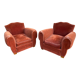Paire de fauteuils club Art déco 1950