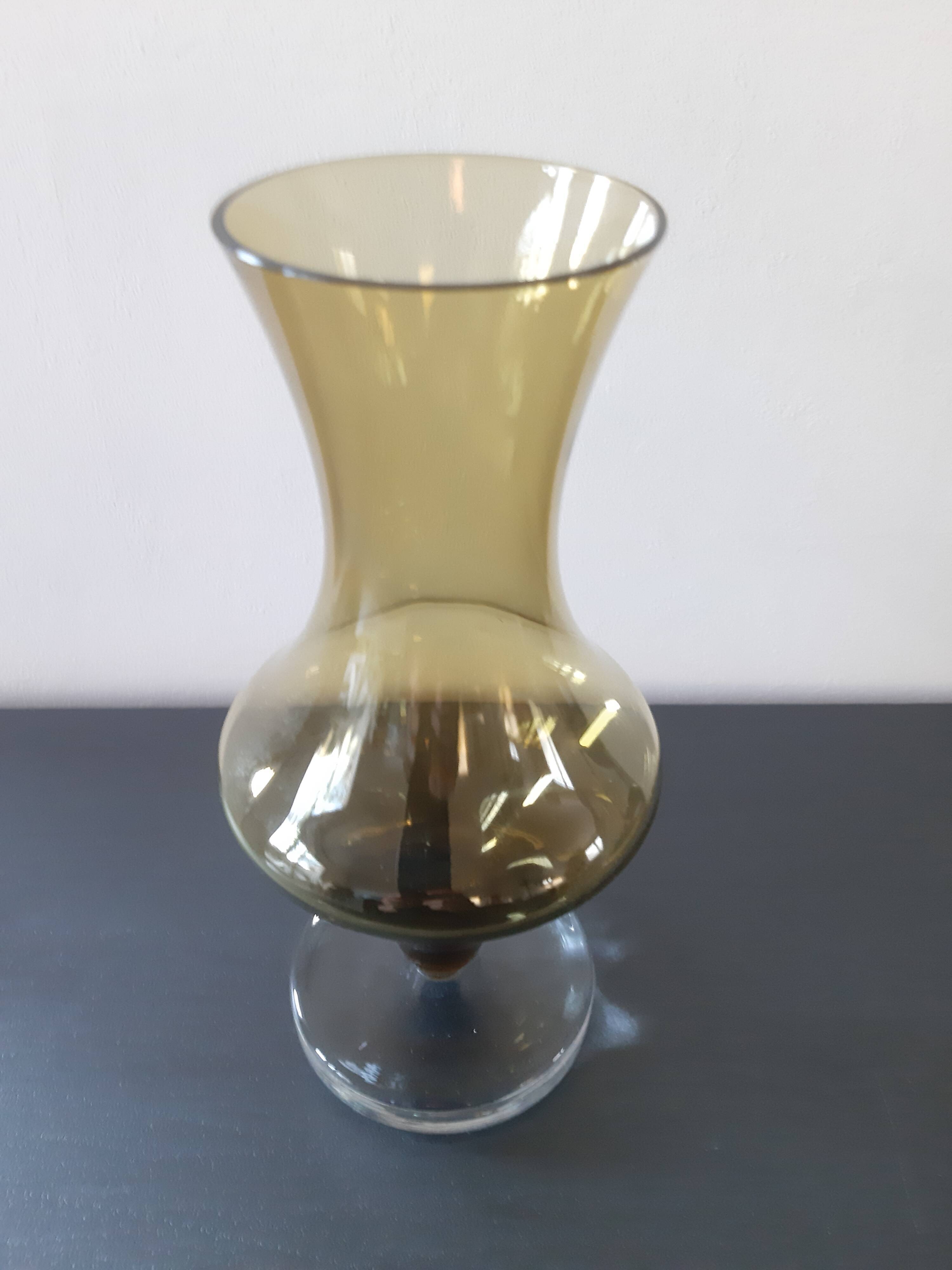 Vintage smoked vase