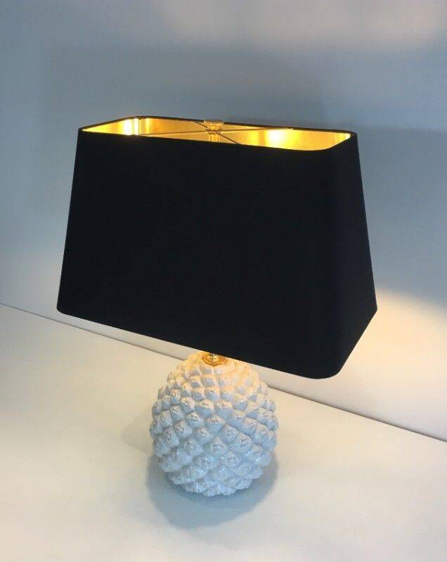 Designer pineapple lamp in porcelain
