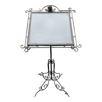 Wrought iron menu/board easel