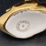 Porcelain swan salt & pepper duo with small spoons