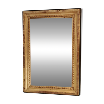 Antique mirror in wood and gilded stucco