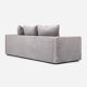 Sofa KOPENHAGA velours argent, design scandinave