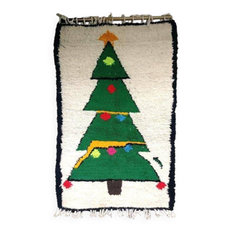 Handmade pure natural wool rug, size 100 x 200 cm