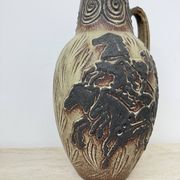 Vase vintage Scheurich d'Allemagne de l'Ouest à décor de chevaux, années 1970