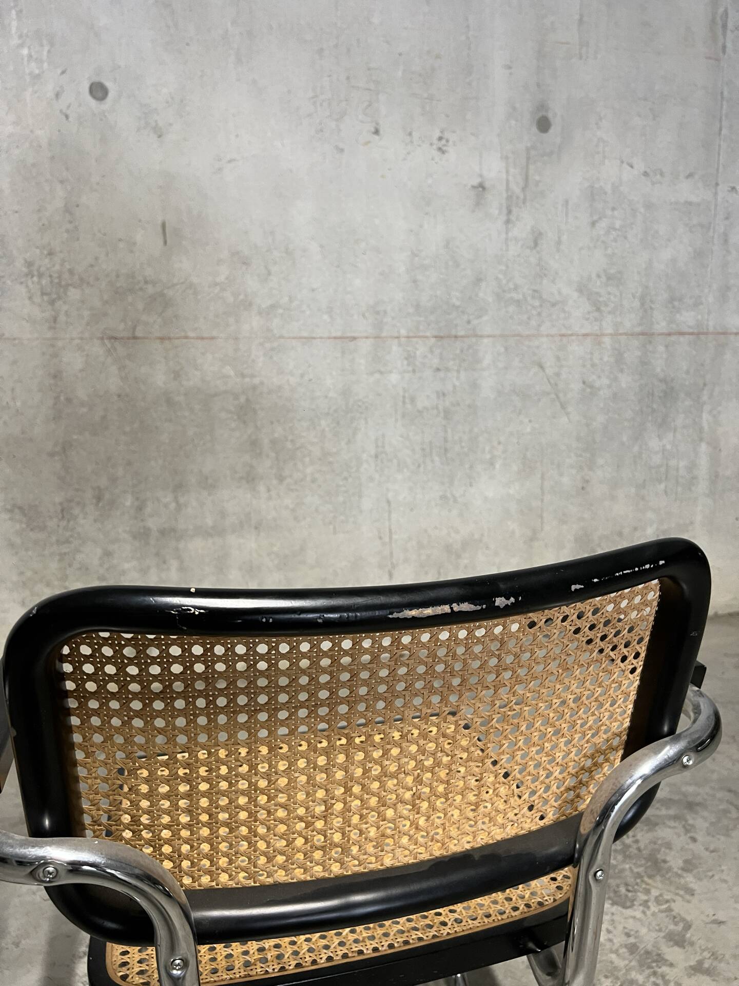 Black Cesca B64 chair by Marcel Breuer from the 1970s