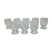 Lot de 8 verres à liqueur cristal gravé