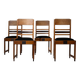 Amsterdam School oak dining chairs, Netherlands, 1920s