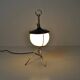 Lampe de table en forme de lanterne en laiton, années 50