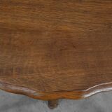 Solid Oak Carved Side Table with Barley-twist legs, France ca. 1890