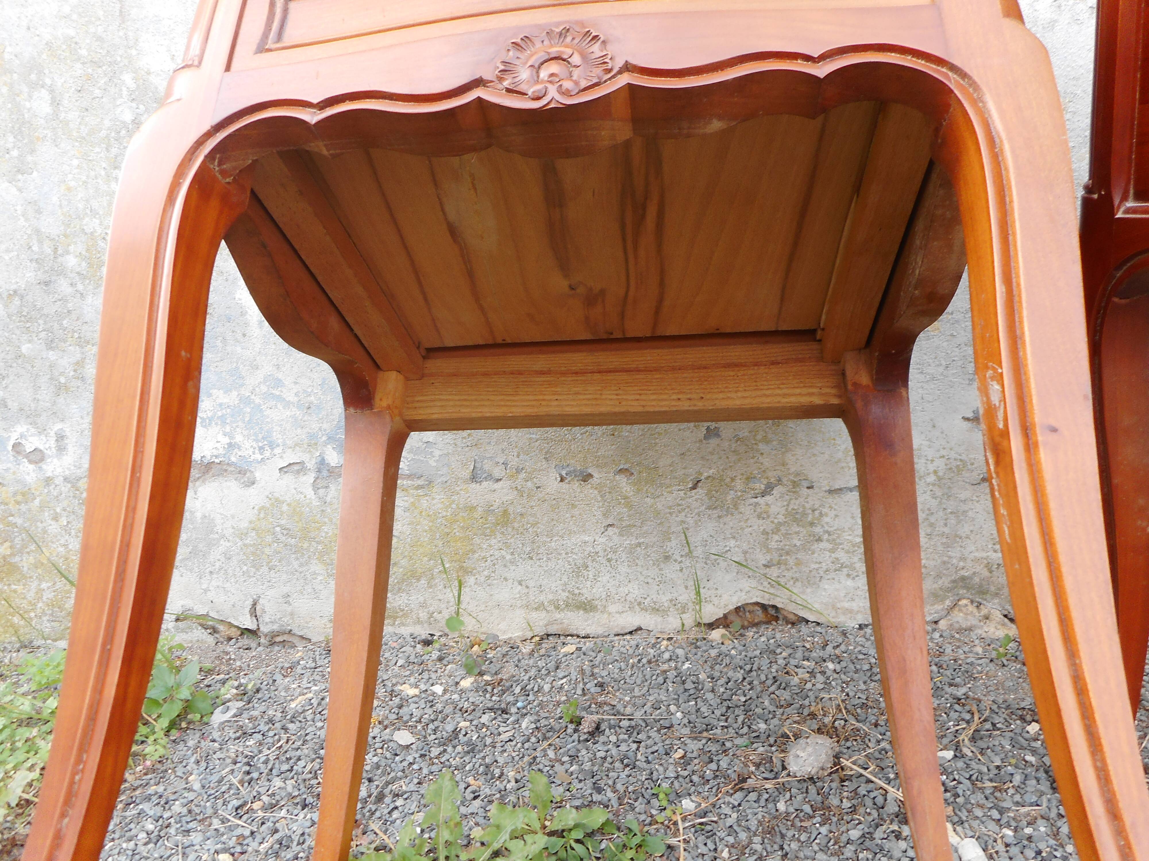 Pair of cherry bedside tables