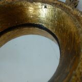 Mirror sun in gilded wood carved 60s, 28 cm