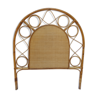 Headboard in rattan circa 1960 1970