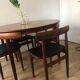 Ensemble table et chaise Hans Olsen scandinave teck 1950