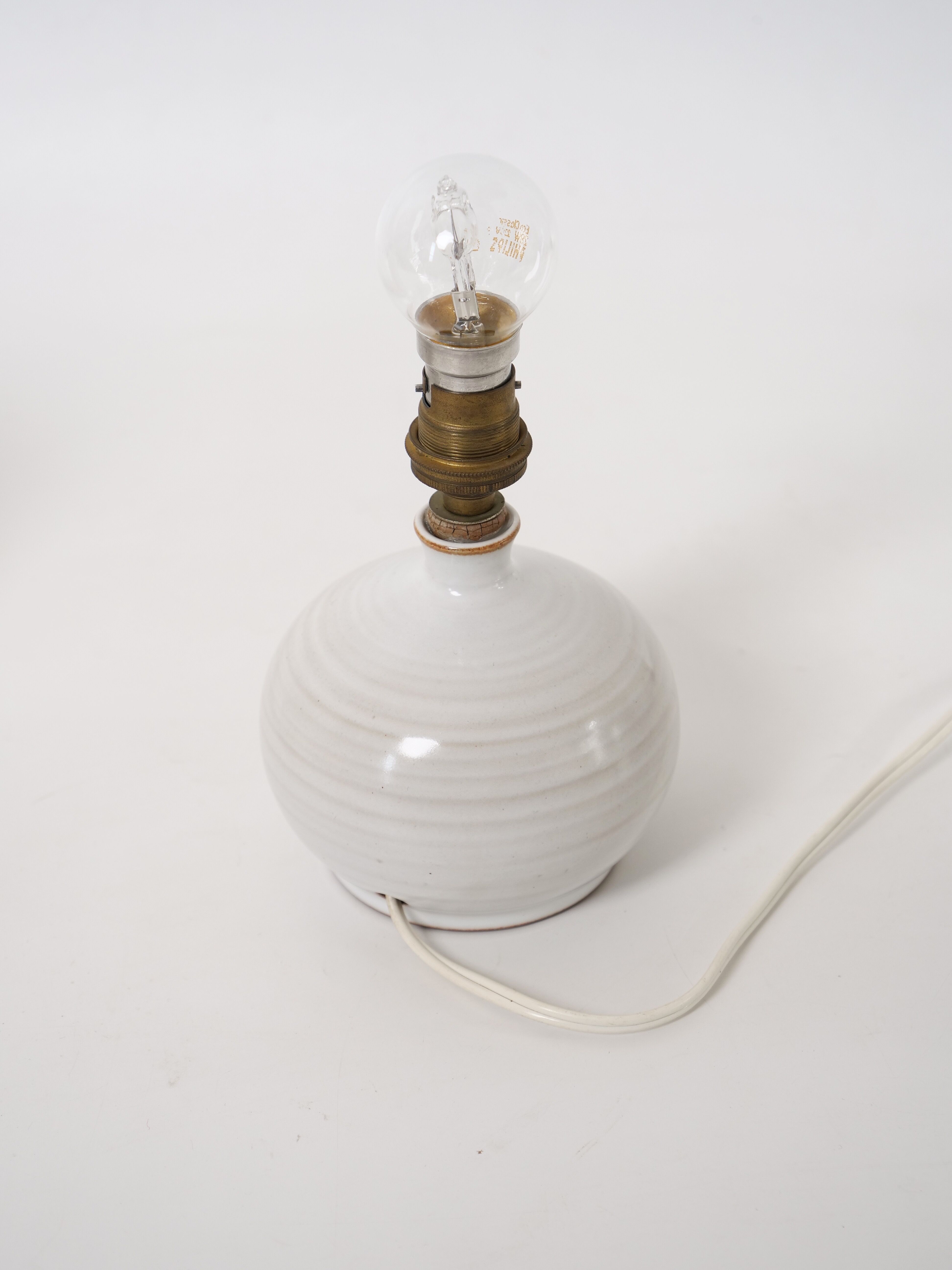 Terracotta lamp signed