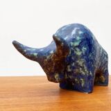 Ancient German sculpture Taurus in pottery by Otto Keramik.