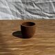 Mini cup, saucer or egg cup in teak H5 D5