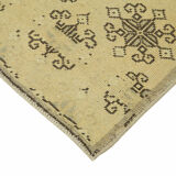 Hand-knotted wool turkish beige carpet 86 cm x 190 cm