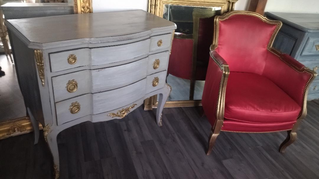 Louis Philippe style patinated chest of drawers